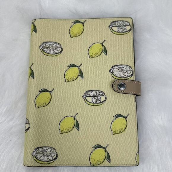 Coach Notebook With Lemon Print CAO42 NWT - Picture 1 of 5